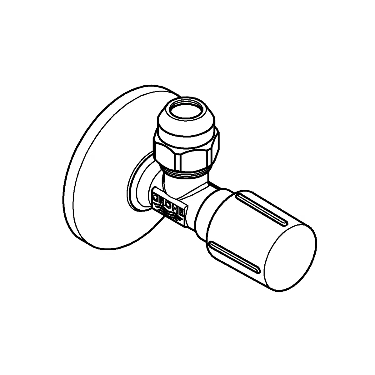 Robinet cu ventil de colt Grohe 22037BE0, 1/2'' x 3/8'', alama, mat, nichel