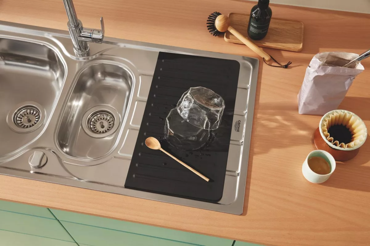 Scurgator Grohe 40872K00, 450 x 250 mm, cauciuc, negru