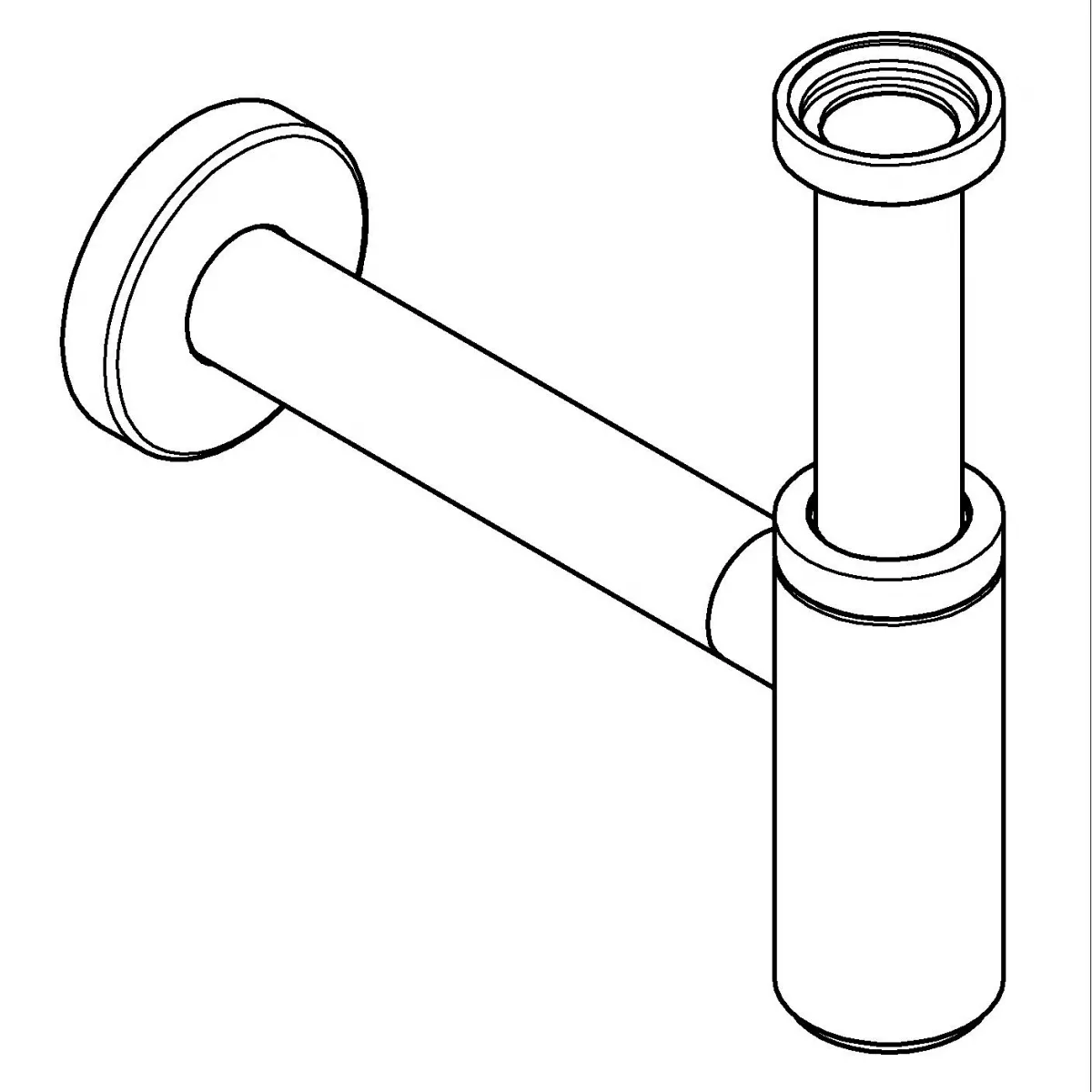 Sifon lavoar Grohe 28912DC0, reglabil, metal, mat, otel satinat