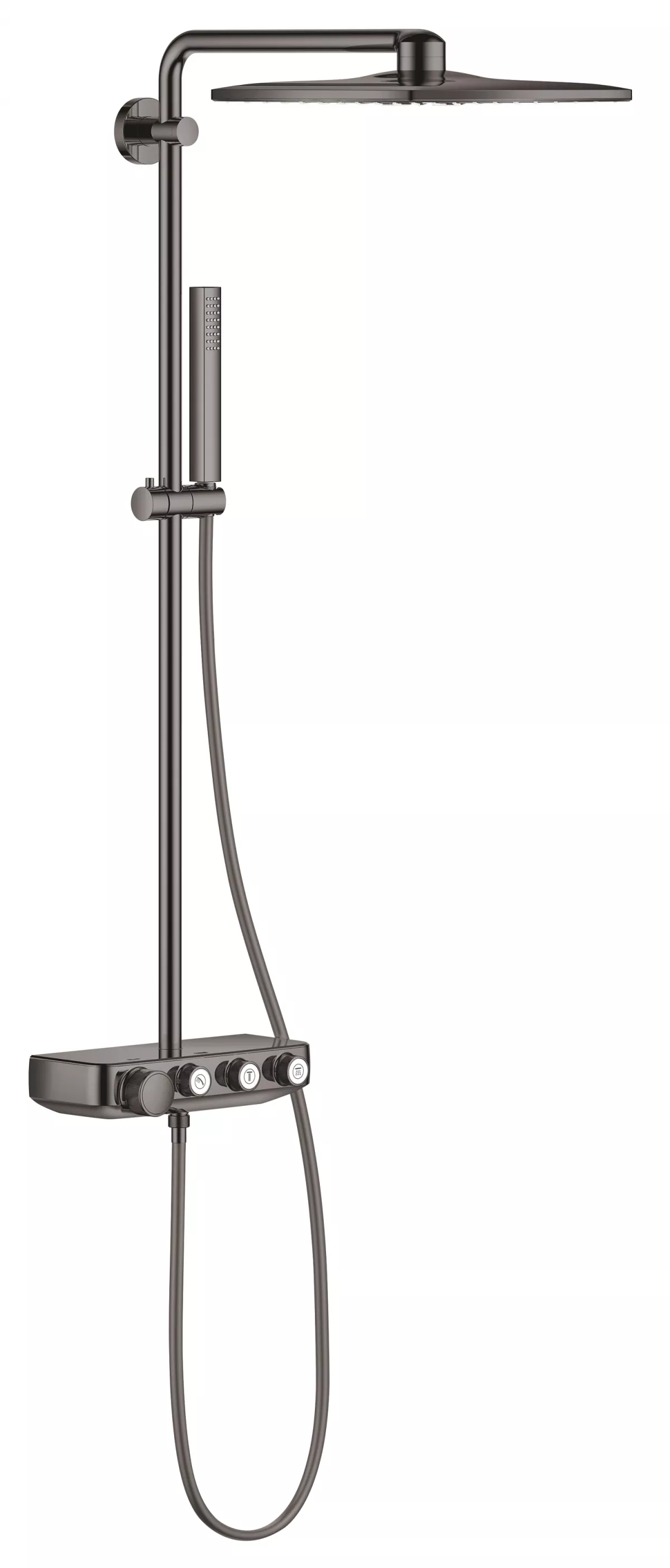Sistem de dus Grohe 26508A00, SmartControl 310, termostat, 310 mm, 2 functii, lucios, grafit