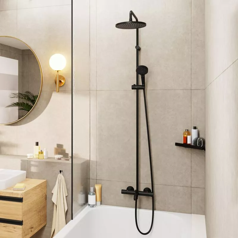 Sistem de dus Hansgrohe Vernis Blend, aparent, 240 mm, te…