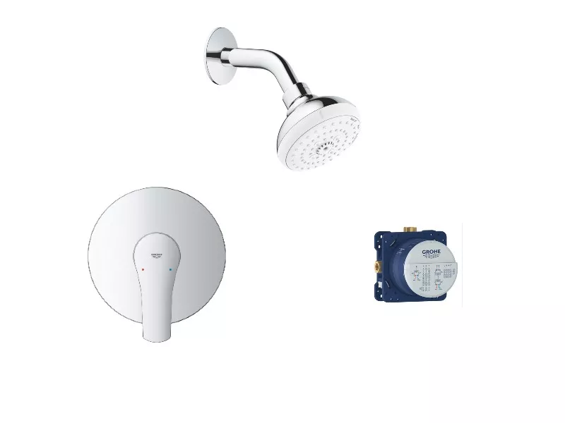 Sistem dus Grohe Eurosmart, incastrat, 100 mm, crom, 2404…