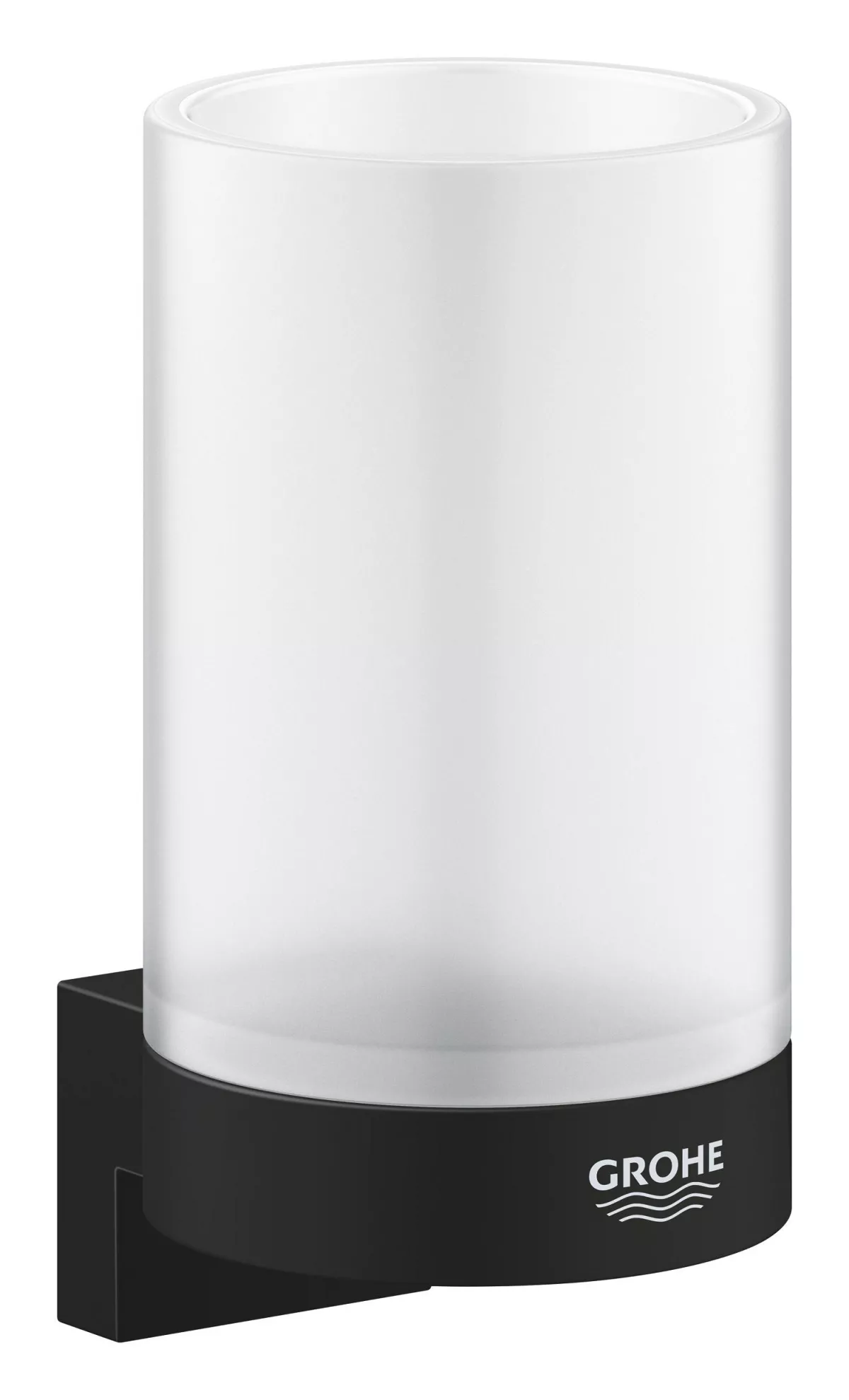 Suport baie Grohe 41217KF0, Selection, montare pe perete, fixare ascunsa, alama, mat, negru