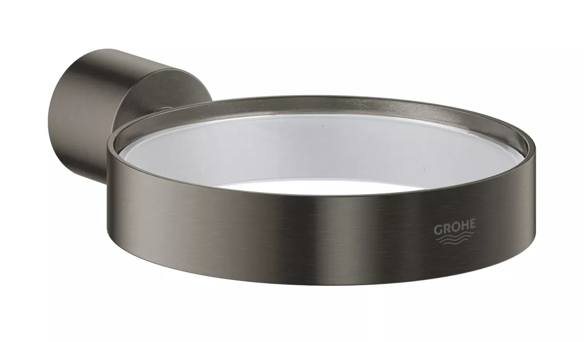 Suport Grohe 40305AL3, Atrio, pe perete, metal, pentru savoniera, mat, grafit
