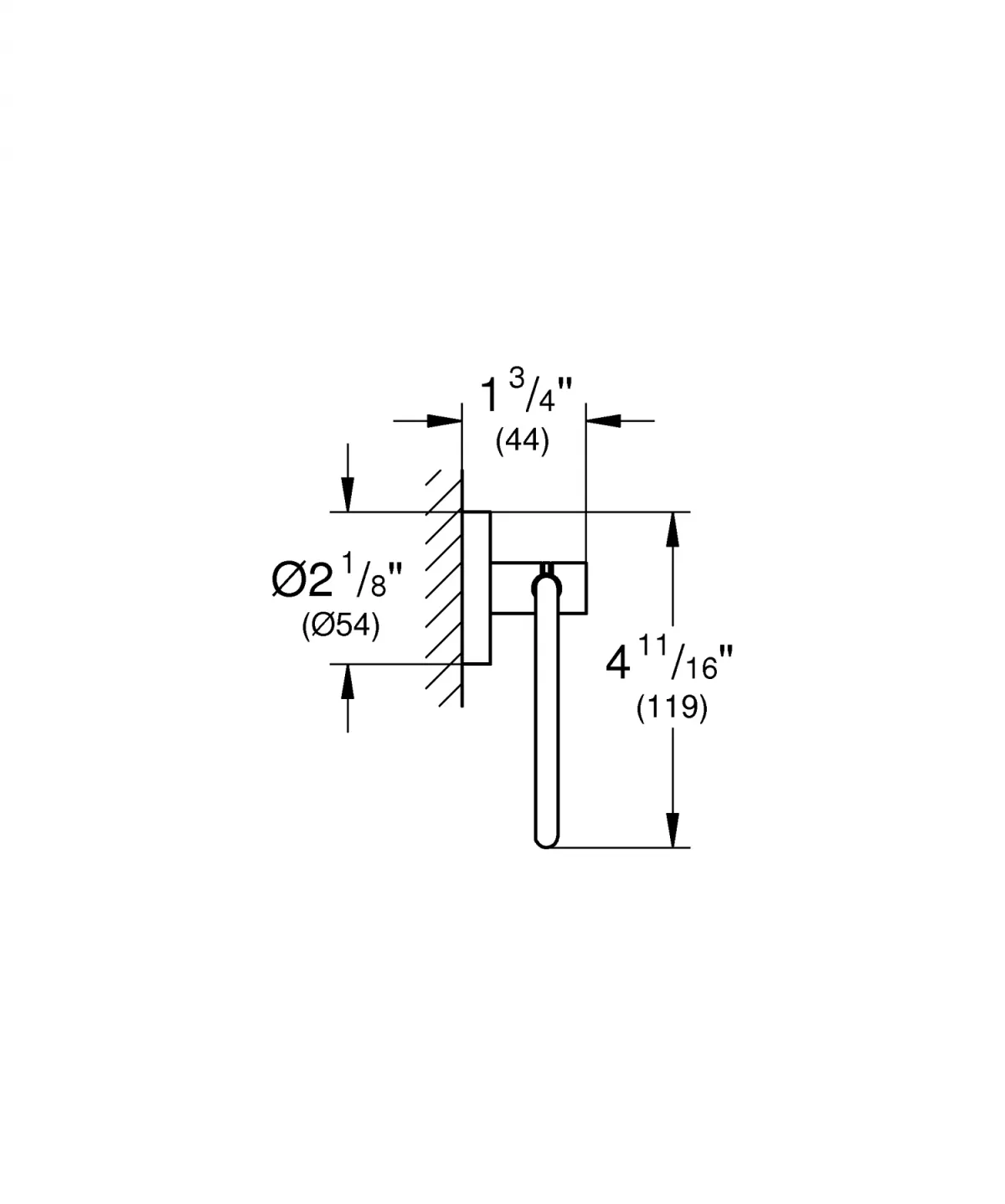 Suport hartie igienica Grohe 40689GL1, Essentials, 1 rola, fixare ascunsa, lucios, auriu