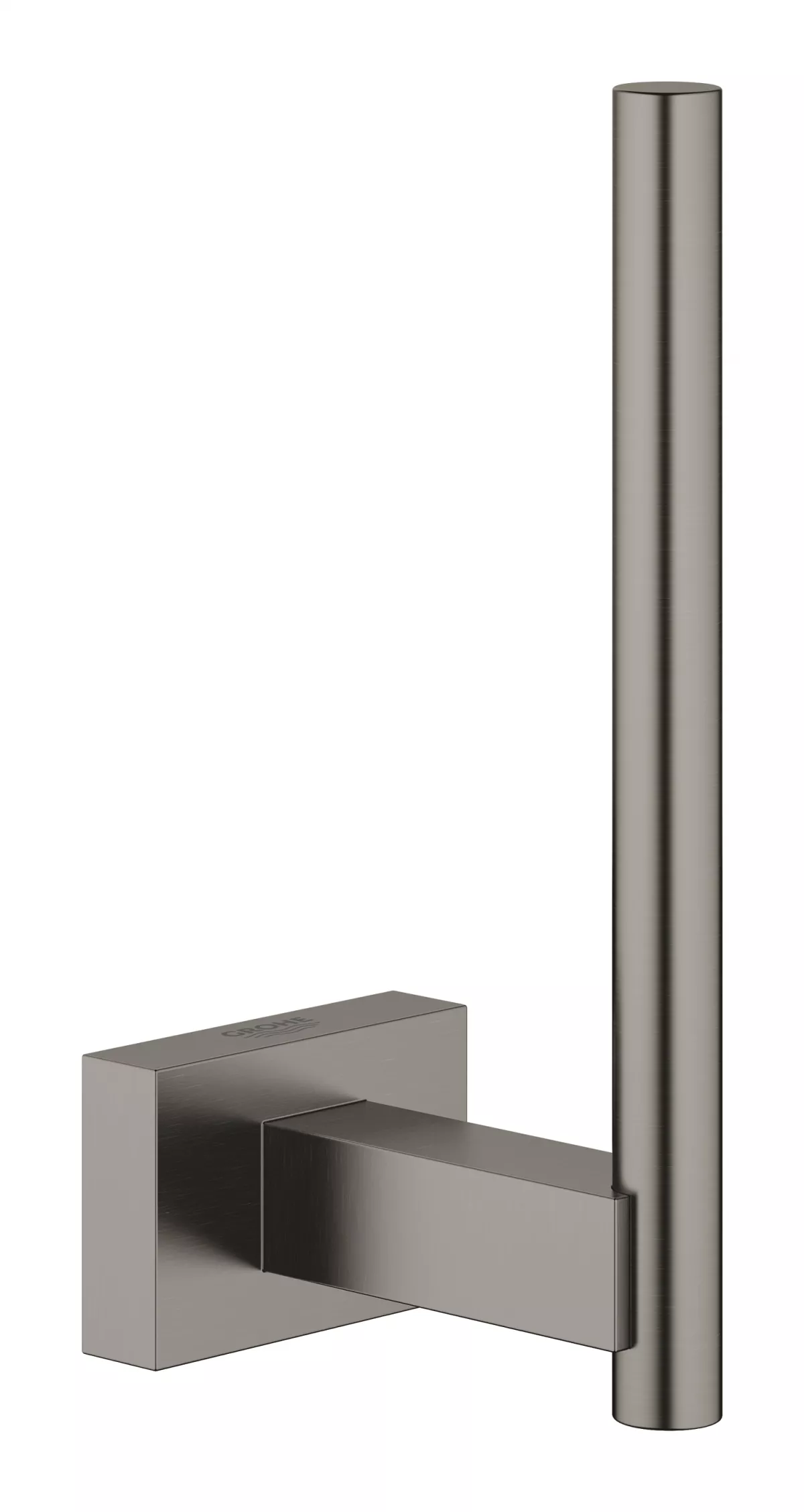 Suport hartie igienica Grohe 40623AL1, Essentials Cube, fixare ascunsa, mat, grafit