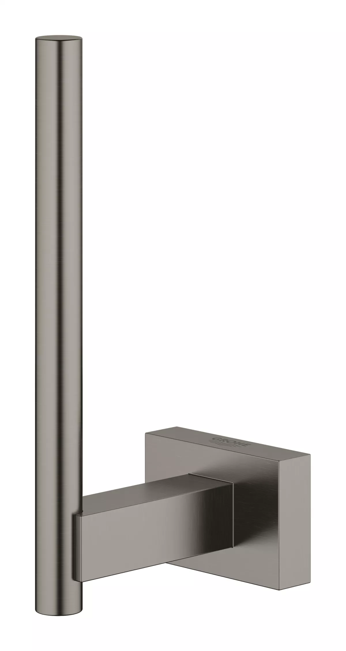 Suport hartie igienica Grohe 40623AL1, Essentials Cube, fixare ascunsa, mat, grafit