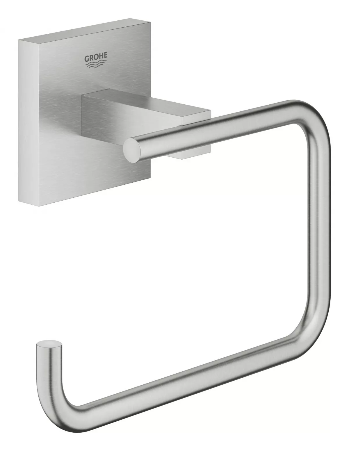 Suport hartie igienica Grohe 40978DC0, Start Cube, pe perete, metal, mat, otel satinat