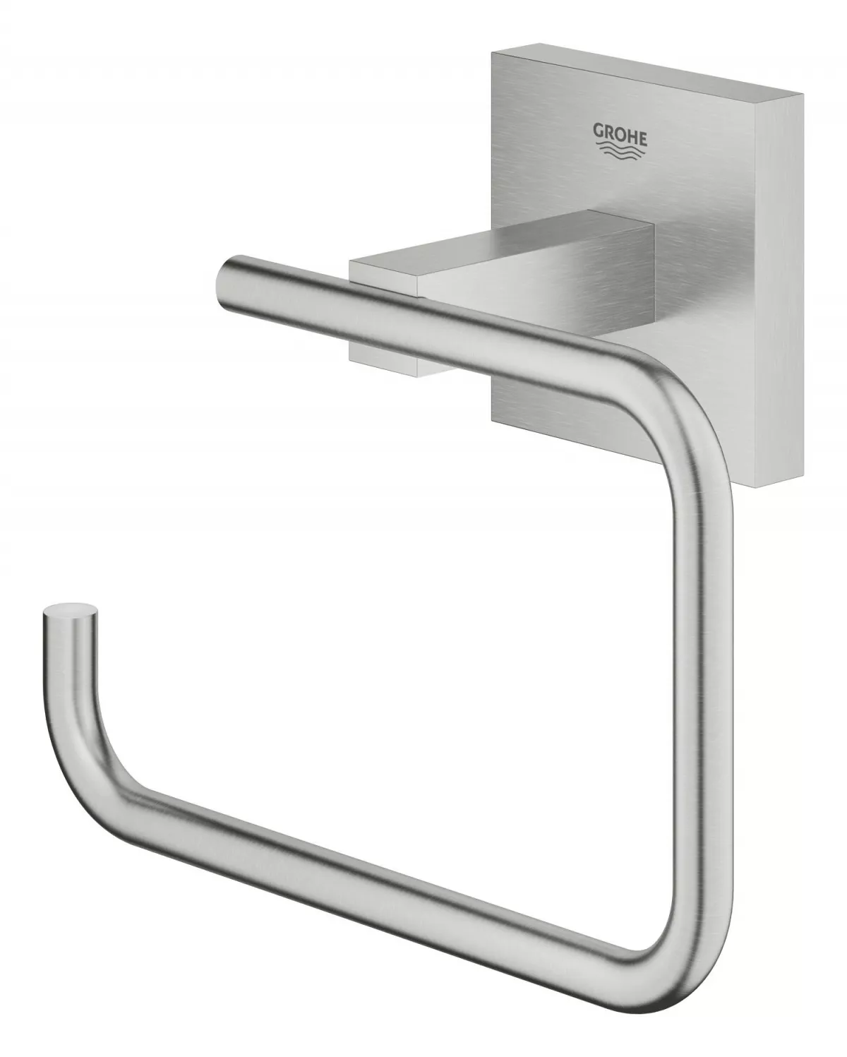 Suport hartie igienica Grohe 40978DC0, Start Cube, pe perete, metal, mat, otel satinat