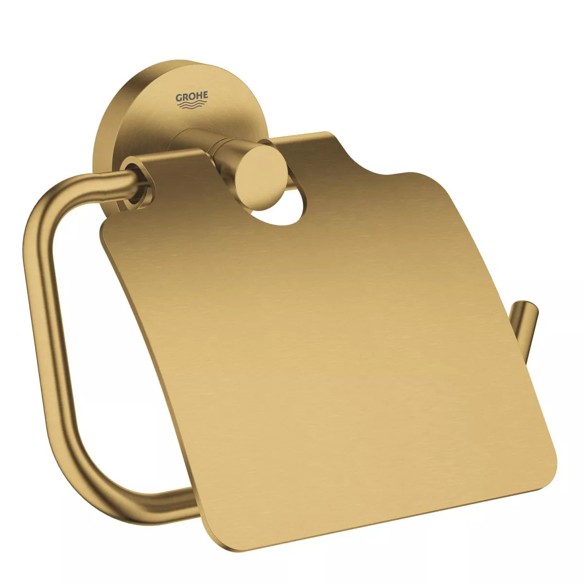 Suport hartie WC Grohe 41179GN0, Start, aparente, capac, metal, mat, auriu