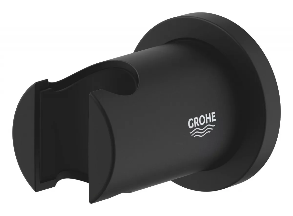 Suport para dus Grohe 22117KF0, Rainshower, universal, montare pe perete, mat, negru