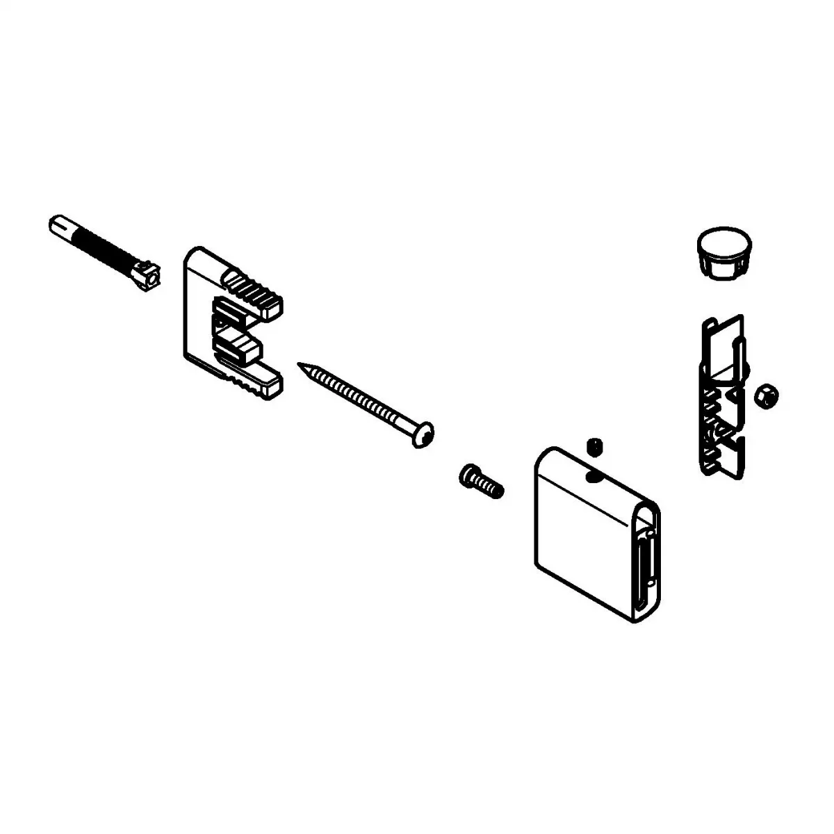 Suport perete bara de dus Grohe 48425AL0, SmartActive, metal, mat, grafit