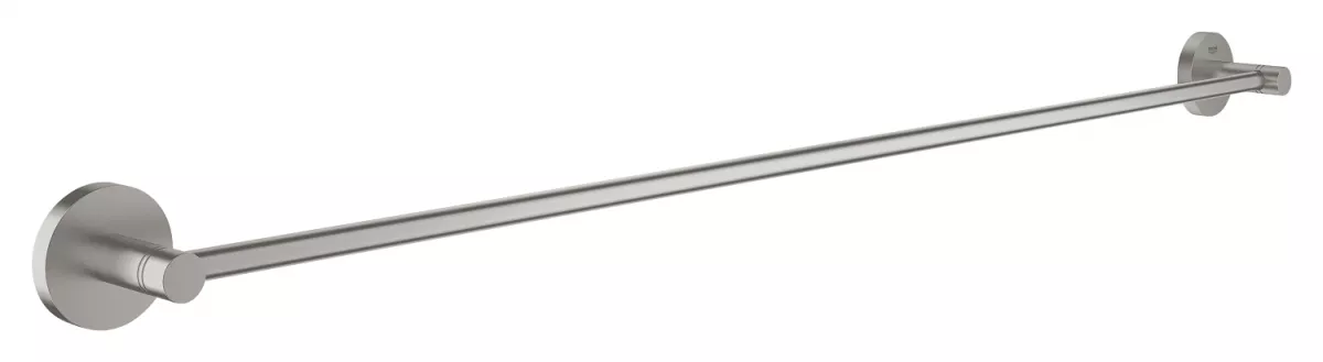 Suport prosop Grohe 40386DC1, Essentials, 800 mm, fixare ascunsa, mat, otel satinat