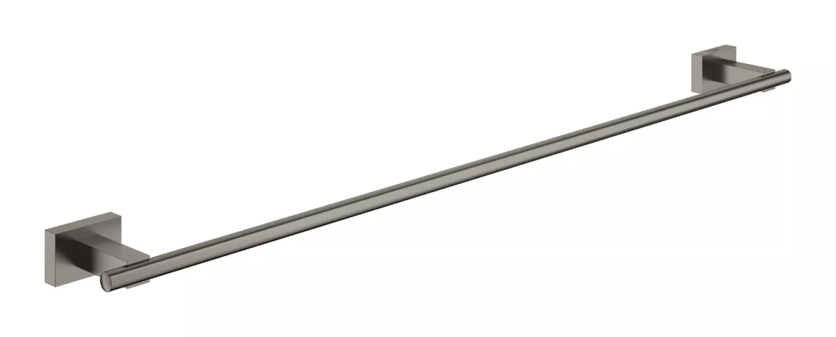Suport prosop Grohe 40509AL1, Essentials Cube, pe perete, 600 mm, metal, mat, grafit