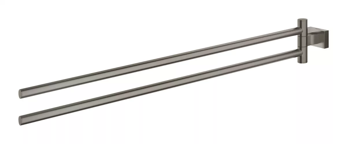 Suport prosop Grohe 40624AL1, Essentials Cube, pe perete, 450 mm, metal, mat, grafit