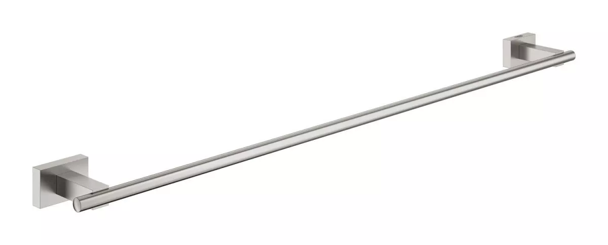 Suport prosop Grohe 40509DC1, Essentials Cube, pe perete, 600 mm, metal, mat, otel satinat