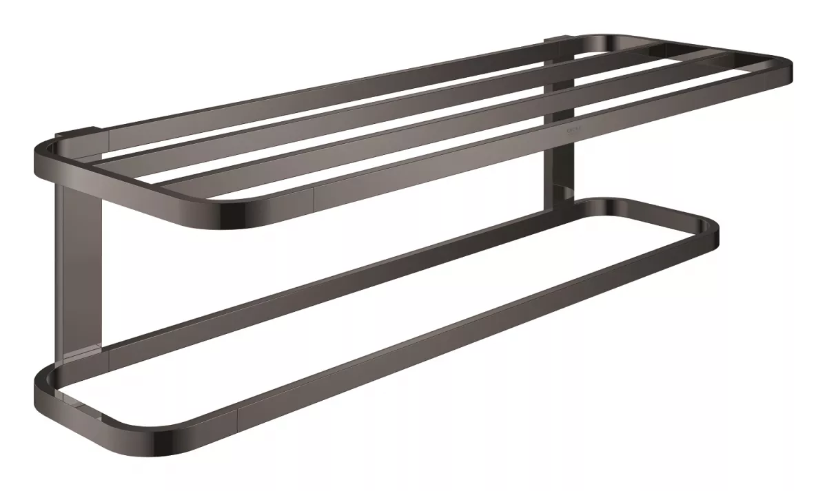 Suport prosop Grohe 41066A00, Selection, 600 mm, 4 suporti, montare pe perete, metal, lucios, grafit