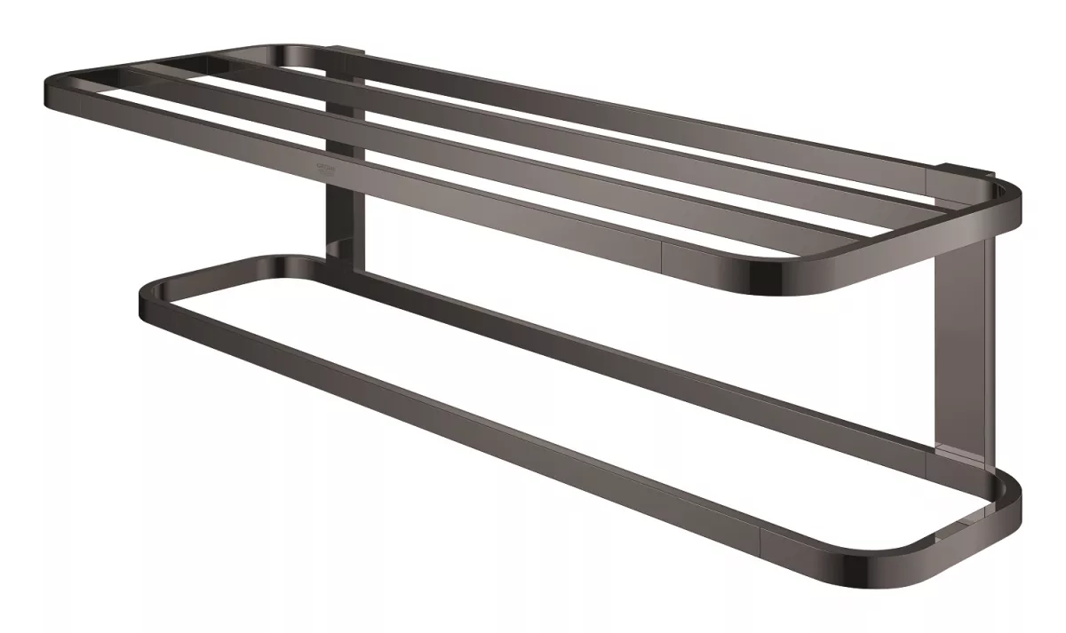 Suport prosop Grohe 41066A00, Selection, 600 mm, 4 suporti, montare pe perete, metal, lucios, grafit