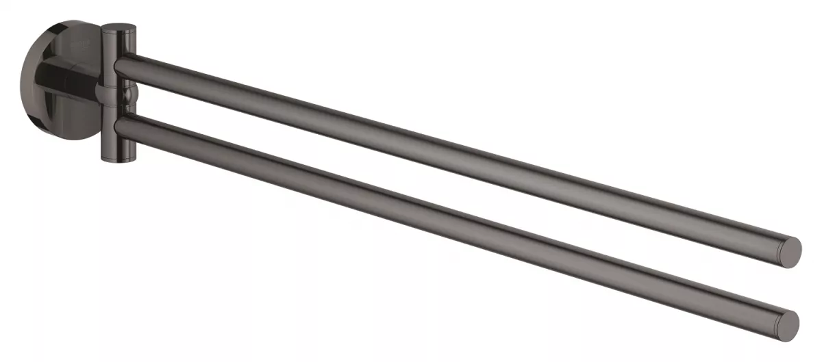 Suport prosop Grohe 40371A01, Essentials, pe perete, 449 mm, metal, lucios, grafit