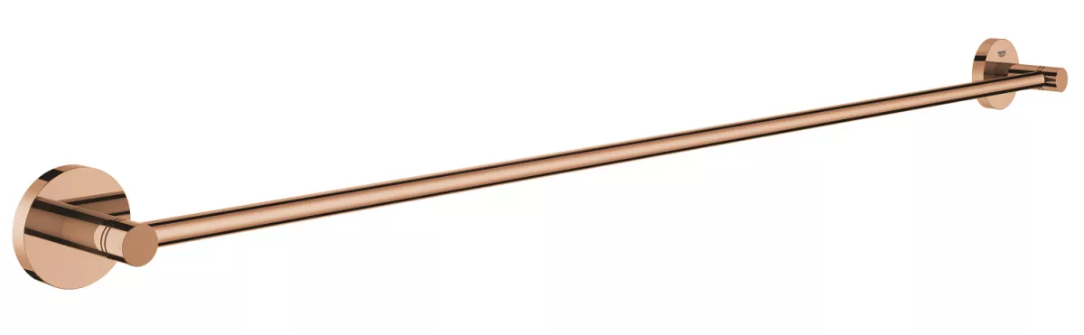 Suport prosop Grohe 40386DA1, Essentials, pe perete, 800 mm, metal, lucios, cupru