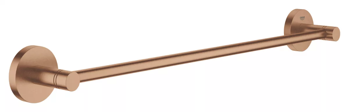 Suport prosop Grohe 40688DL1, Essentials, pe perete, 504 mm, metal, mat, cupru