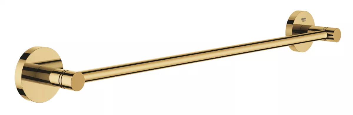 Suport prosop Grohe 40688GL1, Essentials, pe perete, 504 mm, metal, lucios, auriu