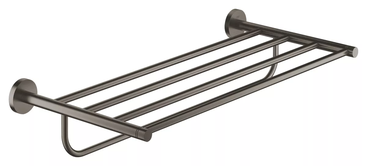 Suport prosop Grohe 40800AL1, Essentials, 600 mm, pe perete, metal, mat, grafit
