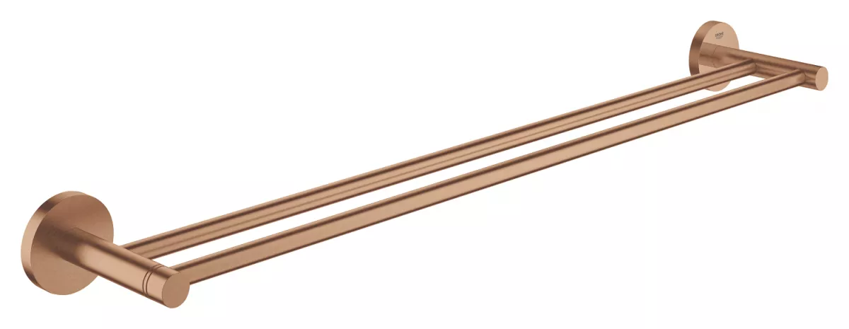 Suport prosop Grohe 40802DL1, Essentials, pe perete, 654 mm, metal, mat, cupru
