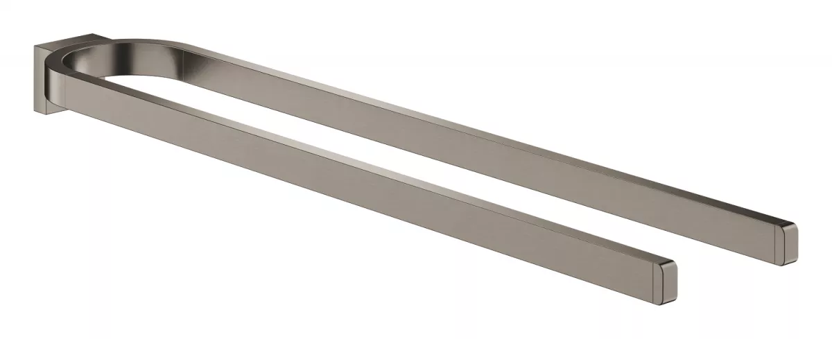 Suport prosop Grohe 41059AL0, Selection, 360 mm, 2 suporti, montare pe perete, metal, mat, grafit