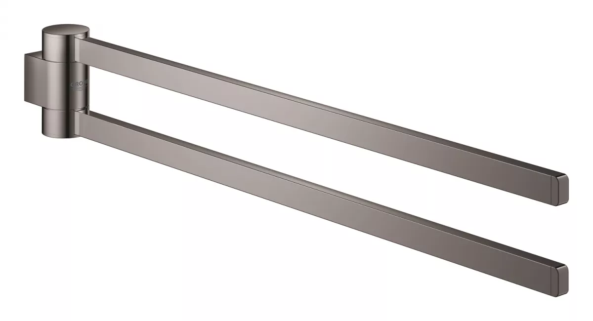 Suport prosop Grohe 41063A00, Selection, pe perete, 400 mm, metal, lucios, grafit