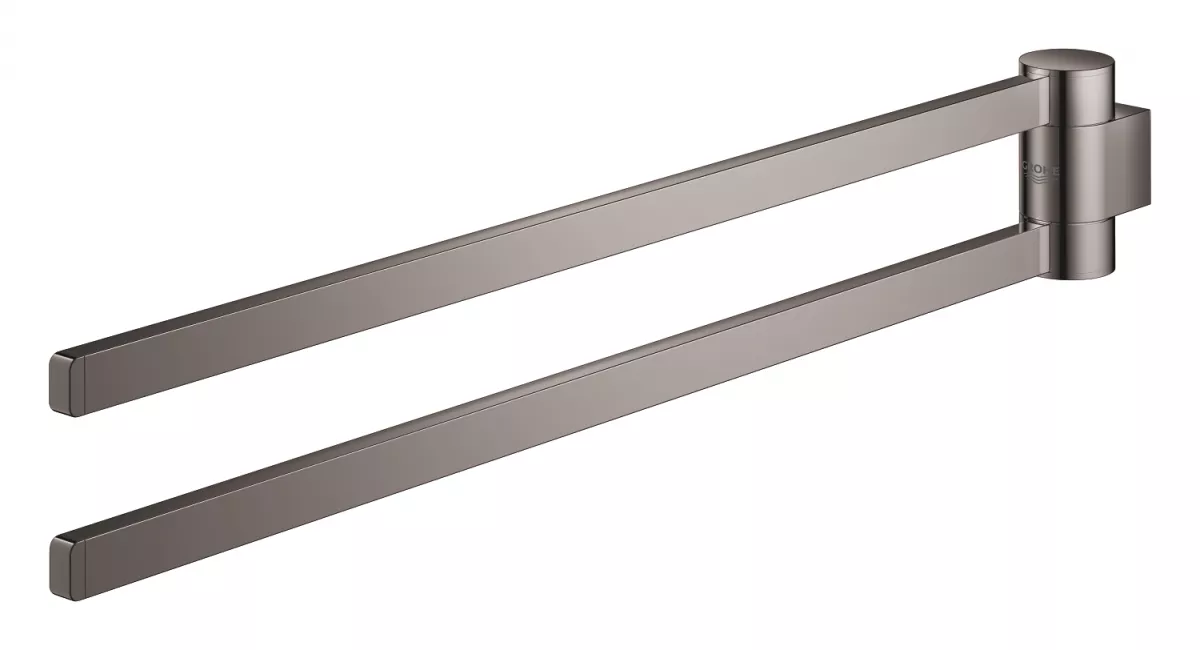 Suport prosop Grohe 41063A00, Selection, pe perete, 400 mm, metal, lucios, grafit