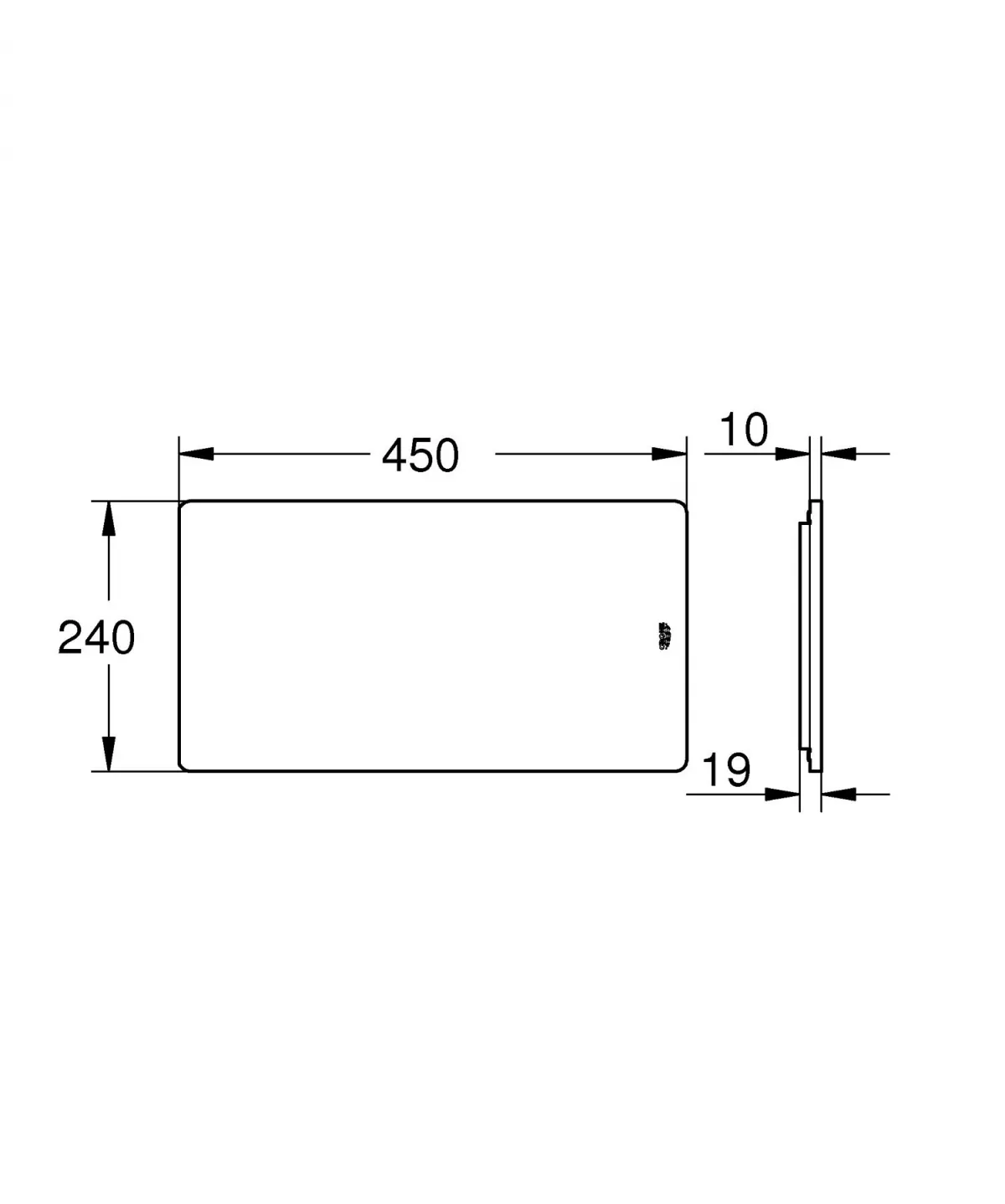 Tocator Grohe 40750HW0, 450 x 240 mm, stejar