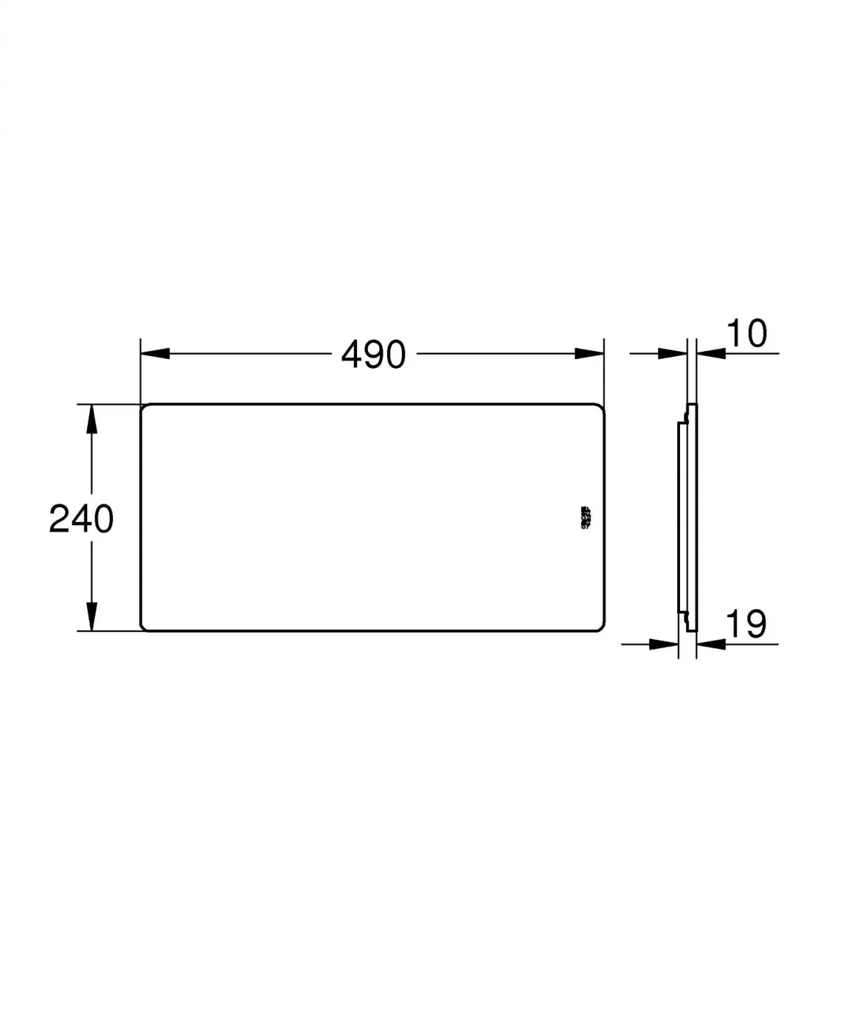 Tocator Grohe 40751HW0, 490 x 240 mm, stejar