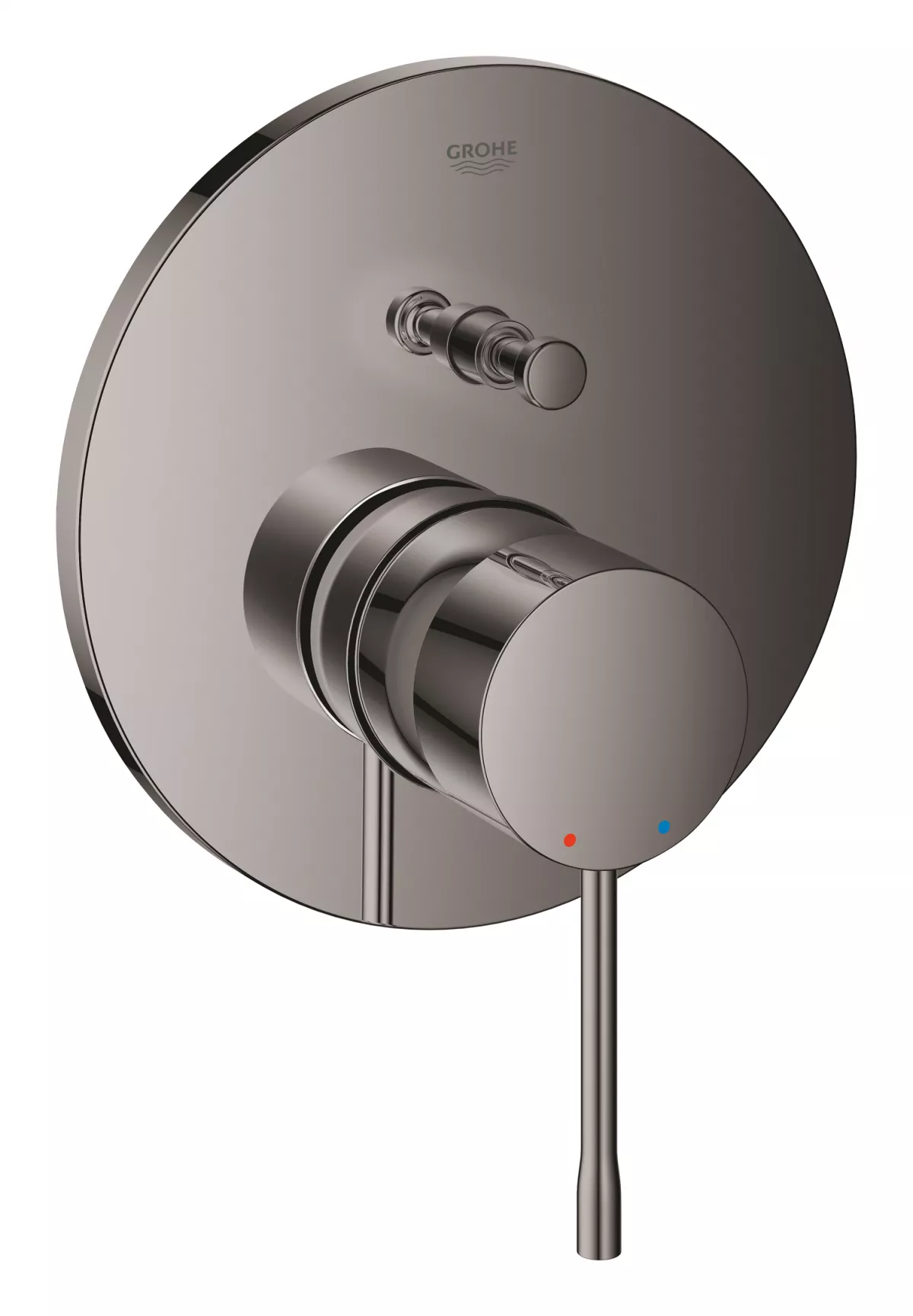 Unitate comanda dus Grohe 24167A01, Essence, 1/2'', 2 iesiri, diverter, necesita valva, lucios, grafit