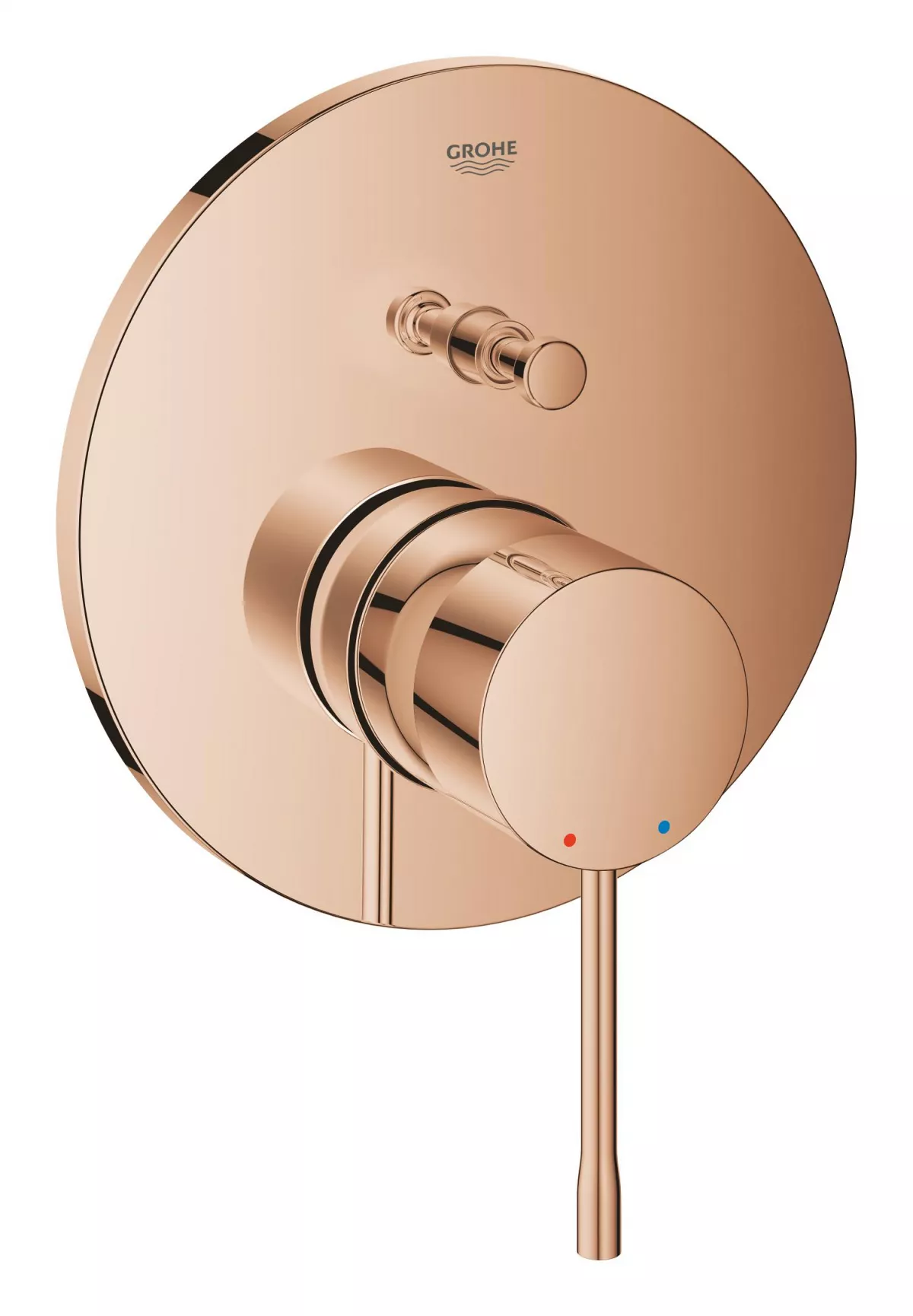 Unitate comanda Grohe 24167DA1, Essence, aparenta, 2 iesiri, diverter, necesita valva, lucios, cupru