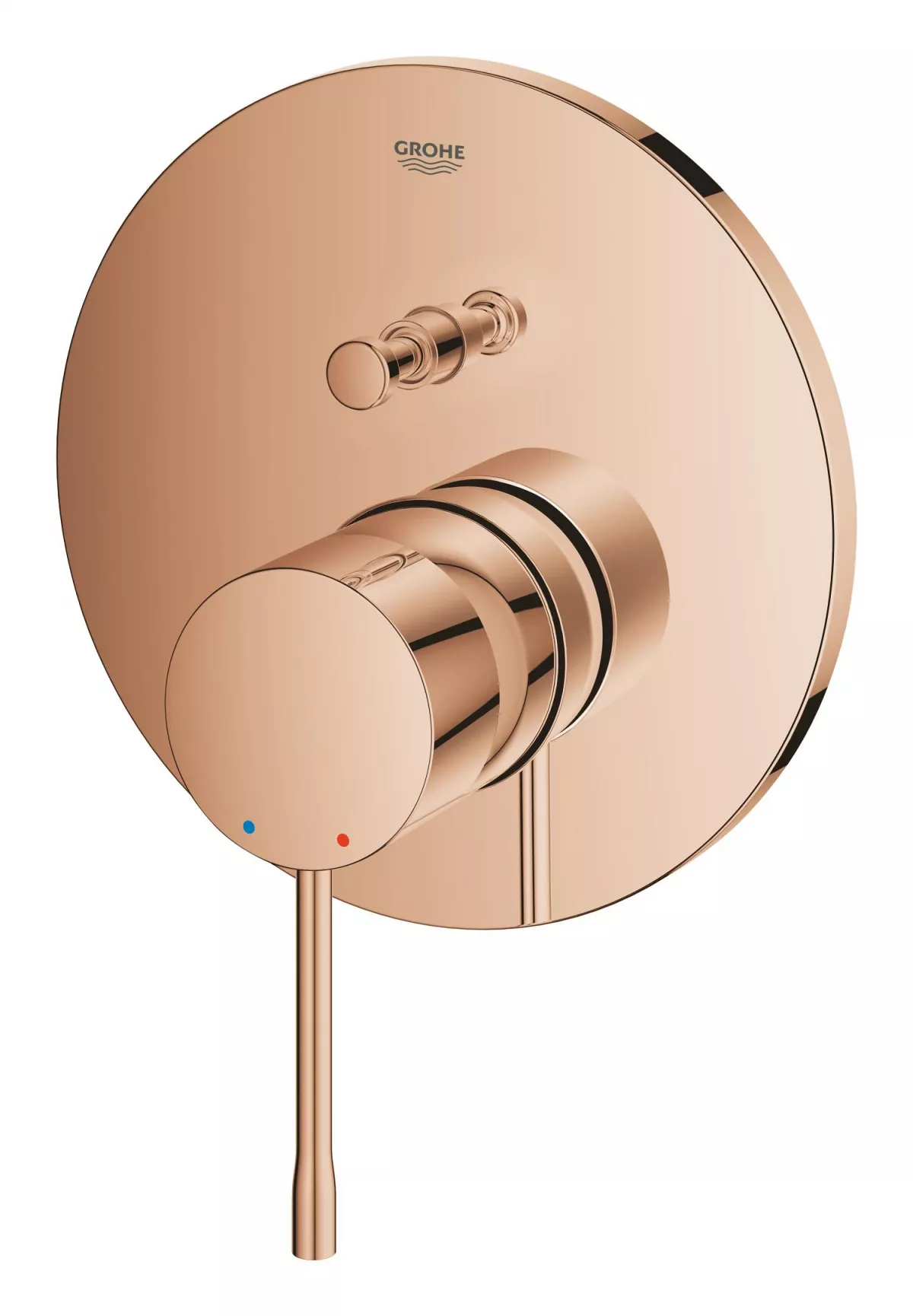 Unitate comanda Grohe 24167DA1, Essence, aparenta, 2 iesiri, diverter, necesita valva, lucios, cupru