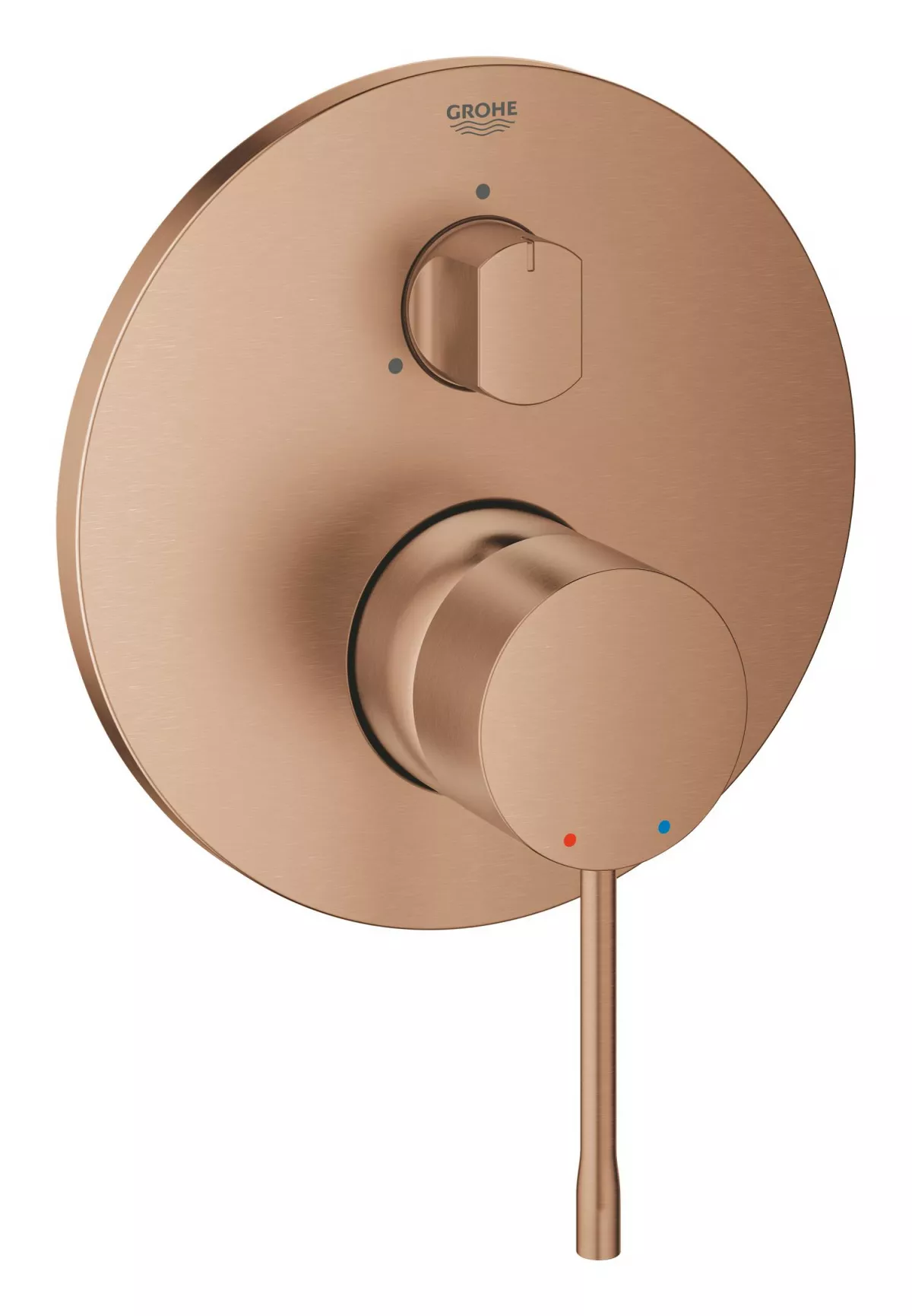Unitate comanda Grohe 24169DL1, Essence, aparenta, 3 iesiri, diverter, necesita valva, mat, cupru