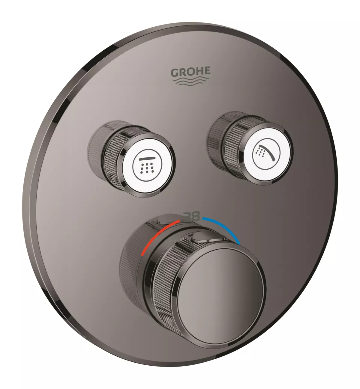 Unitate control Grohe 29119A00, Grohtherm Smartcontrol, 2 iesiri, termostat, necesita valva incastrata, lucios, grafit