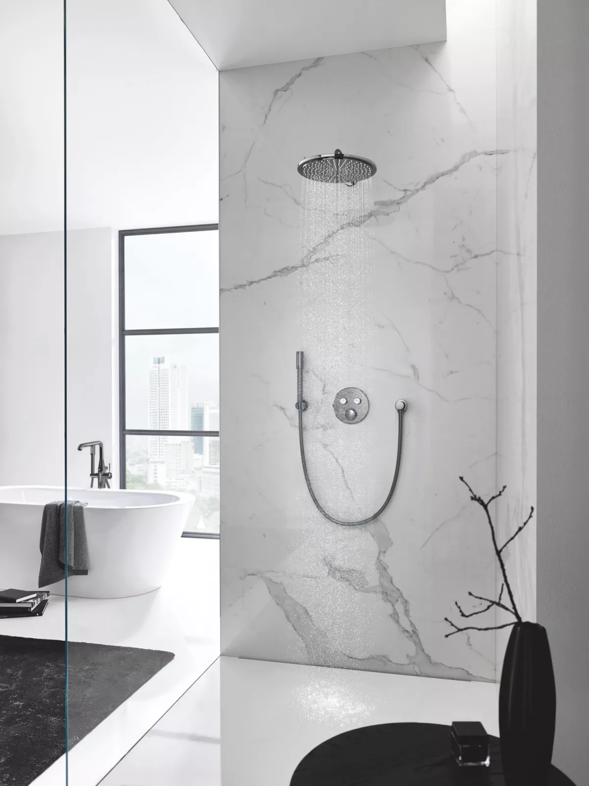 Unitate control Grohe 29119A00, Grohtherm Smartcontrol, 2 iesiri, termostat, necesita valva incastrata, lucios, grafit