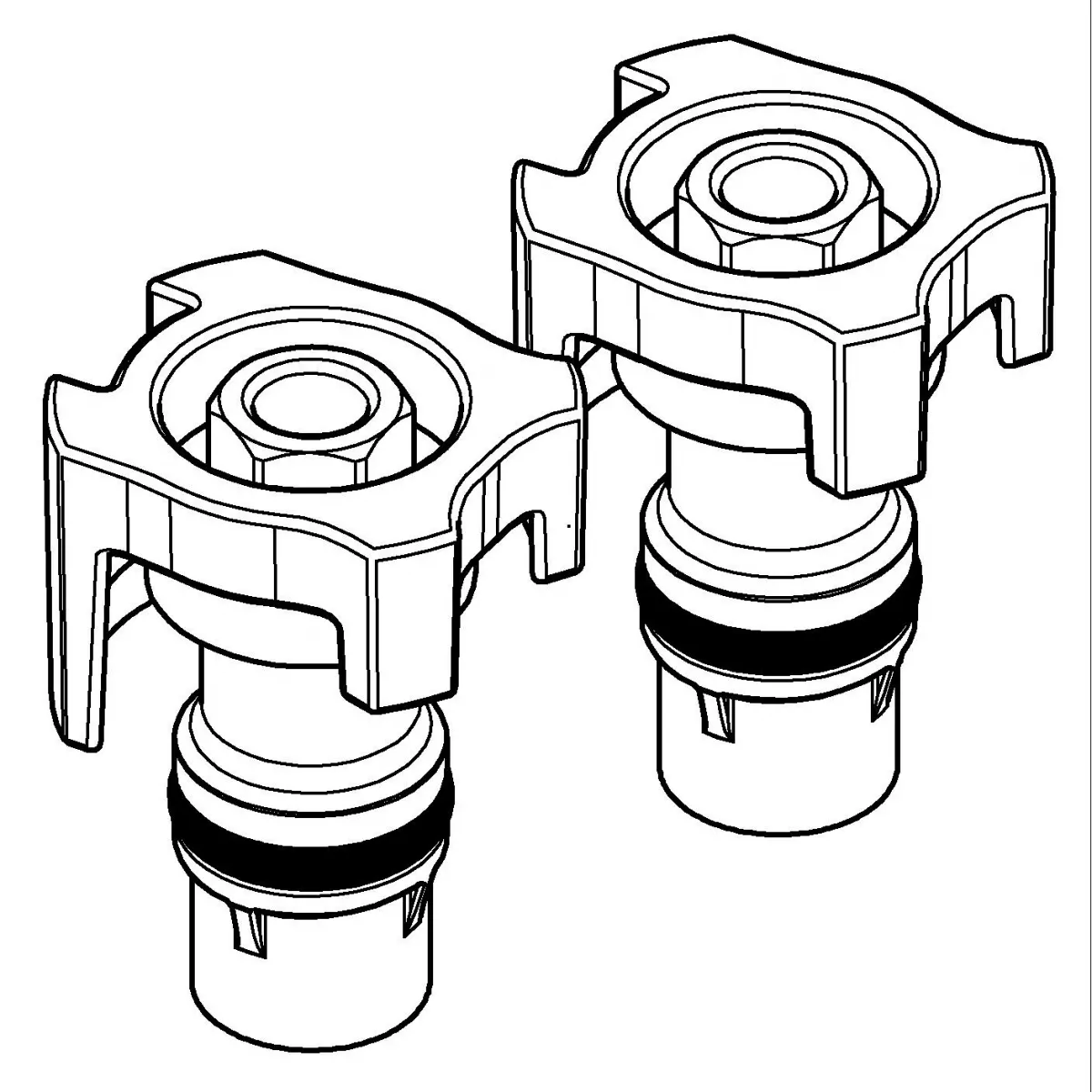 Valva izolare Grohe 1405300M, SmartControl, 2 bucati