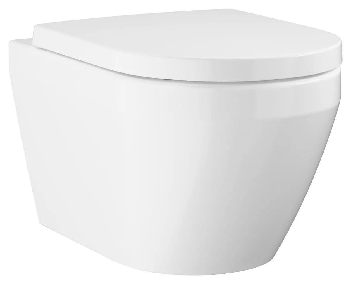 Vas WC Grohe 102510SH00, New Euro Ceramic, suspendat, rimless, capac SoftClose, alb