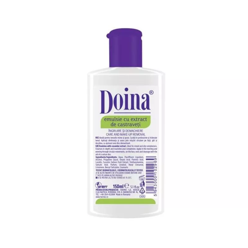 DOINA EMULSIE CU EXTRACT DE CASTRAVETI, 150 ML, [],farmacom.ro