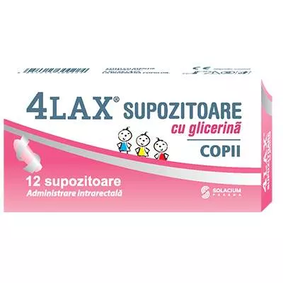 4LAX COPII SUPOZITOARE CU GLICERINA * 12 SUP, [],farmacom.ro