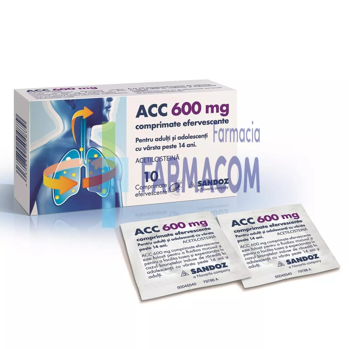 ACC 600 MG CPR EFF * 10 PLIC, [],farmacom.ro