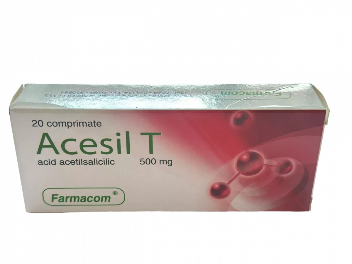Acesil T, 500 mg, 20 comprimate, Farmacom, [],farmacom.ro