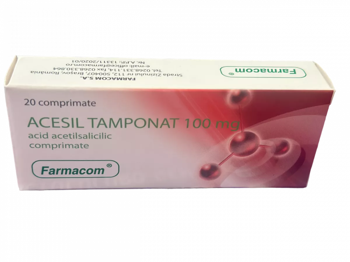 ACESIL TAMPONAT 100 MG * 20 COMPRIMATE FARMACOM, [],farmacom.ro