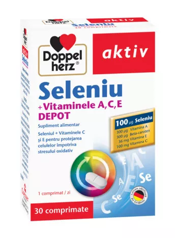 AKTIV SELENIUM + VITAMINELE A, C, E DEPOT * 30 COMPRIMATE, DOPPELHERZ, [],farmacom.ro