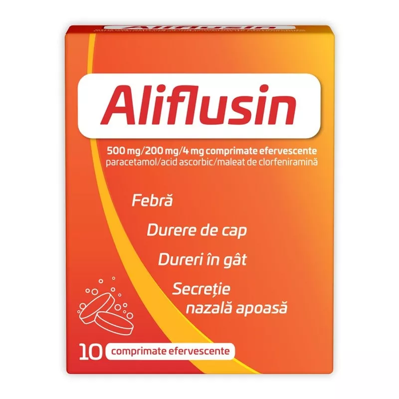 Aliflusin 500 mg / 200mg / 4mg, 10 comprimate efervescente, [],farmacom.ro