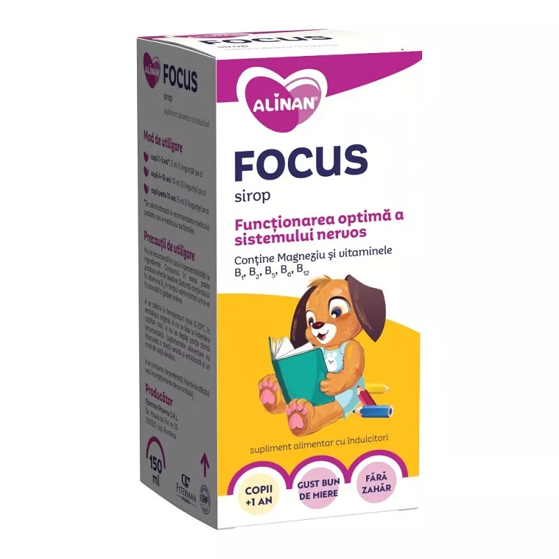Alinan Focus Sirop, 150 ml, Fiterman, [],farmacom.ro