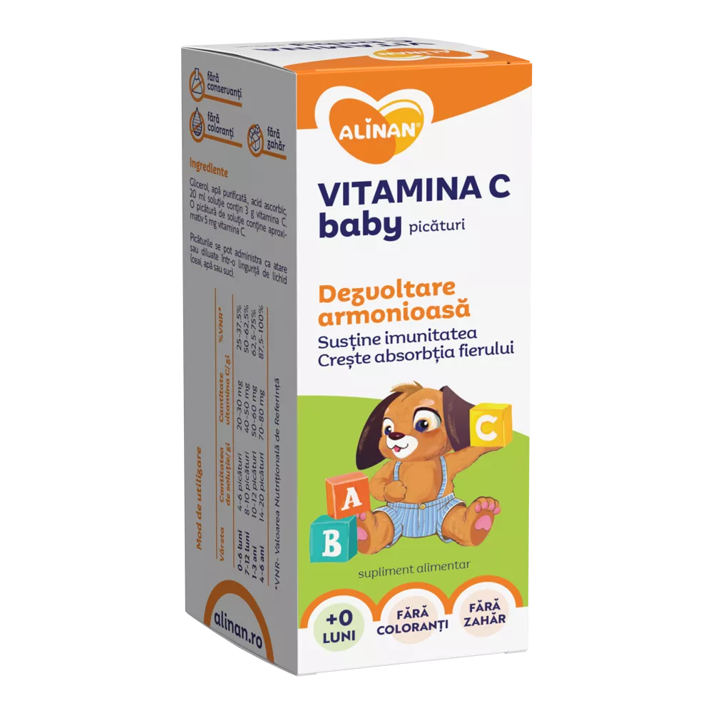 ALINAN VITAMINA C BABY PICATURI * 20 ML FITERMAN, [],farmacom.ro